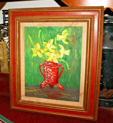 Original daffodil oil painting - oil,