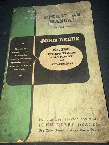 John deere 290 corn planter - john,