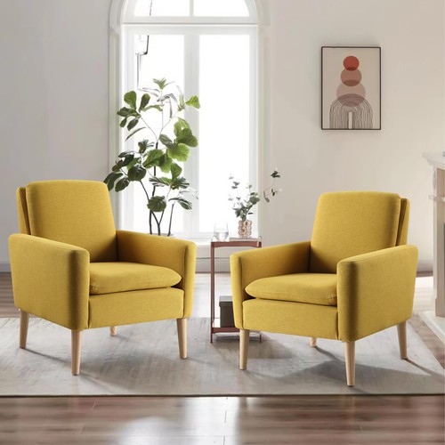 Yellow arm chair modern - yellow, accent
