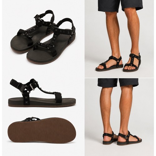 Valentino black sandals with - valentino,