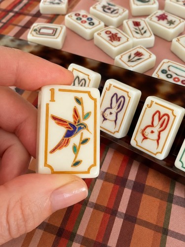 Engraved american mahjong - american,