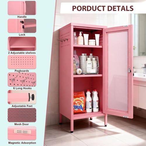 Pink small lockable metal - small,