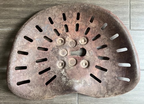 Antique red cast - iron, tractor