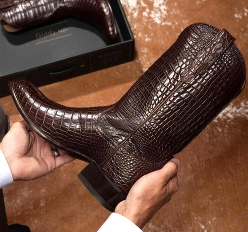 Mens handmade dark brown - dark,