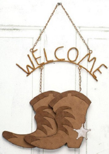 Western cowboy boots metal - western,