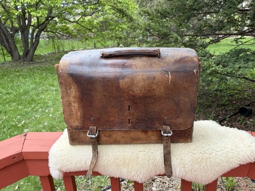 Antique brown leather