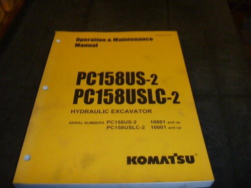 Komatsu pc158us pc158uslc 2 - pc158us-2, pc158uslc-2