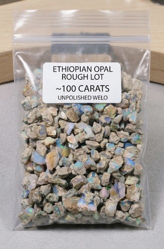 Ethiopian fire opal rough lot - opal,