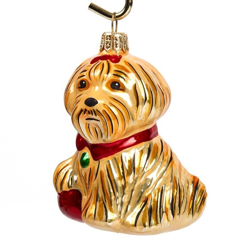 Rare dog glass decor - glass, christmas