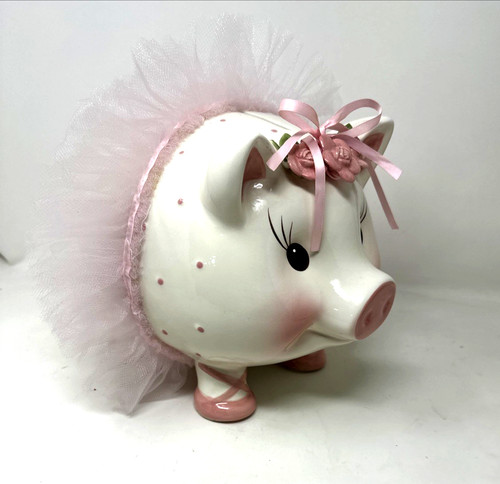 Mud pie large pink white - large,