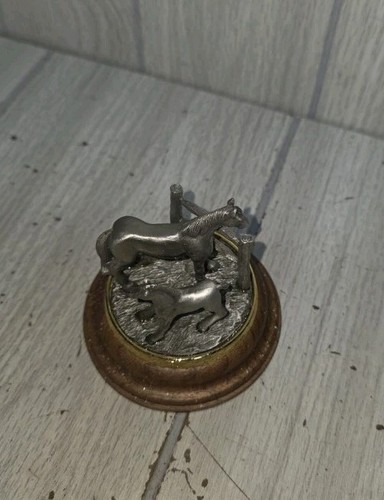 Vintage pewter horse - vintage, statue