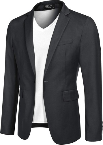 Men one button blazer - button, casual