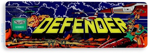 Tin sign defender arcade - defender,