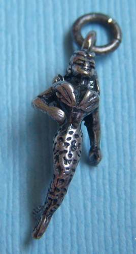 Vintage mermaid sterling charm