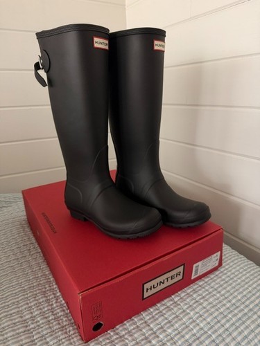New hunter womens - black, rubber