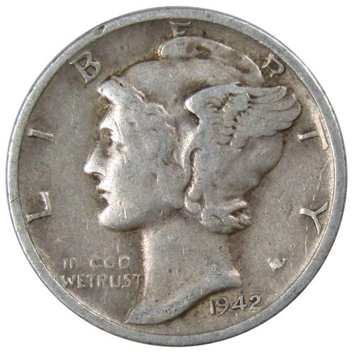 1942 mercury silver dime f - 1942,