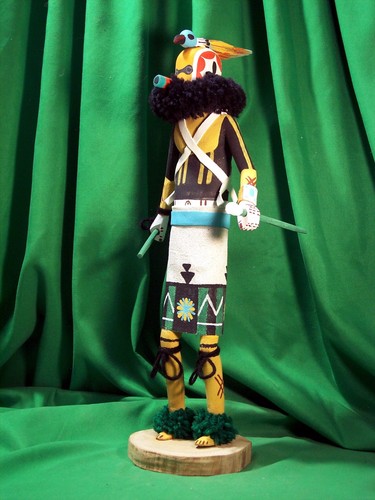 Zuni kachina doll yellow - zuni,