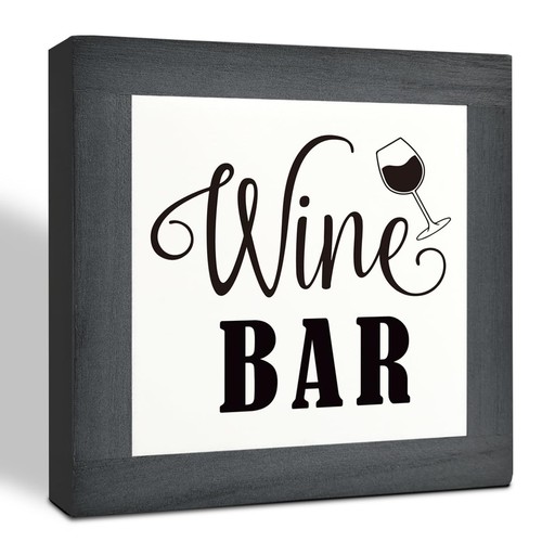 Wine bar signs - box, sign