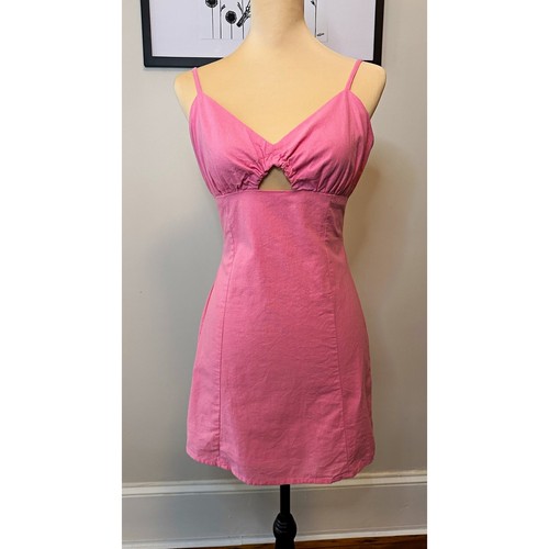 Bershka pink ruched cut out - pink,
