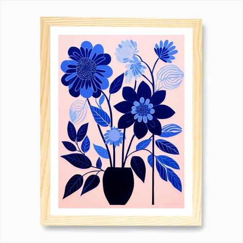 Blue flower illustration - blue,