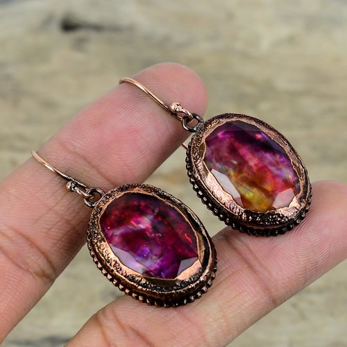 Ammolite jewelry copper mother - jewelry,
