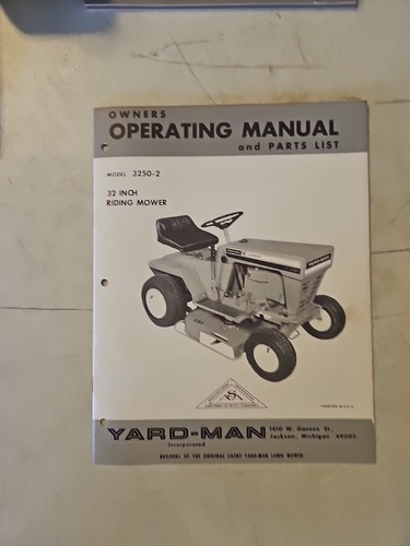 Vintage yard man operating - man,