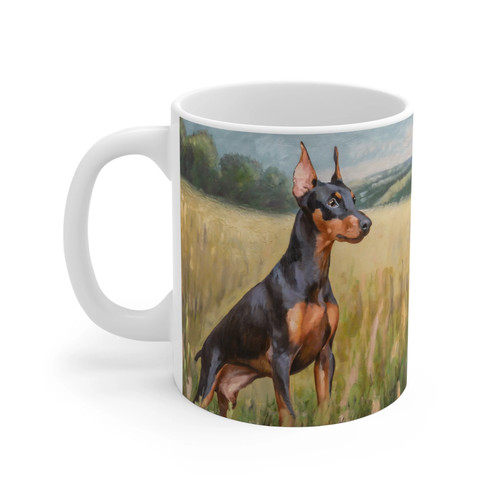 German pinscher ceramic mug - german,