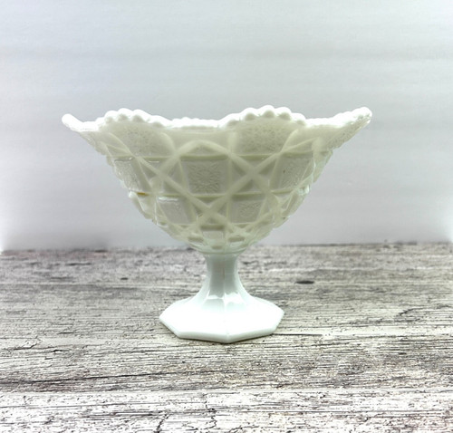 Milk glass compote - milk,