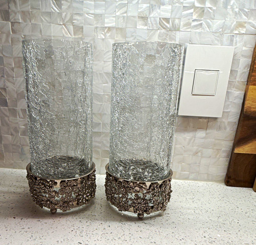 Set clear glass hurricane - of,