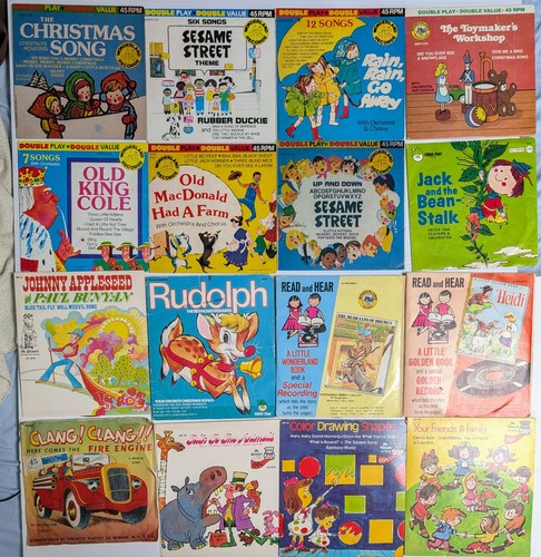 Vtg kids records read - 7",