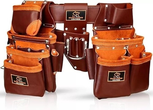 Leather tool pouch belt - tool,