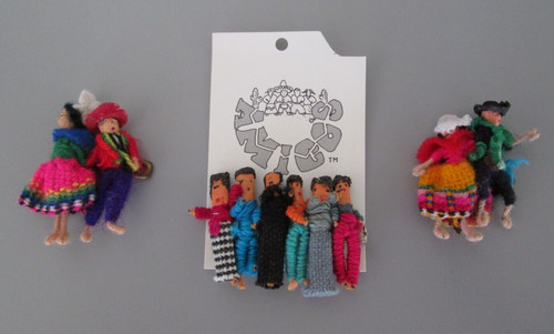 Worry doll brooch pin 3pc - doll,