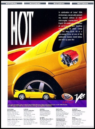 1999 1998 lotus esprit - 1999, v8