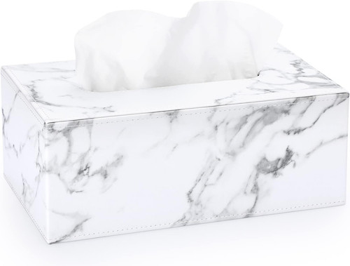 Marble tissue box - marble, cover