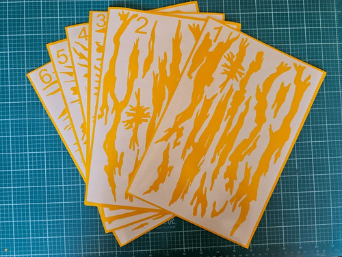 Vietnam tiger stripe stencil - tiger,