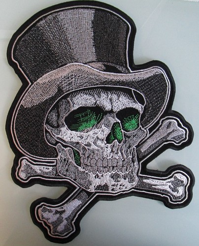 Top hat skull cross bones - top,