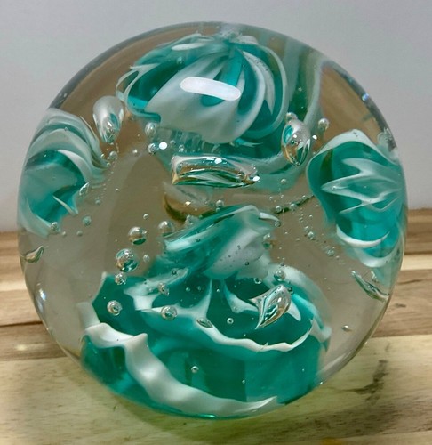 Large art glass paperweight - large,