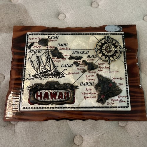 Vintage clock hawaiian islands - vintage,
