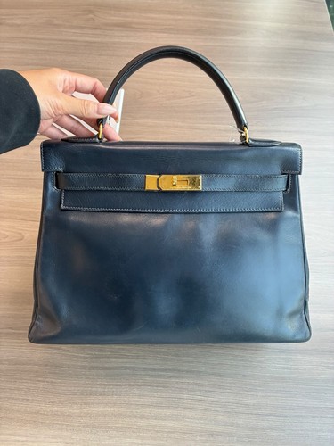 Hermès kelly navy box - kelly,
