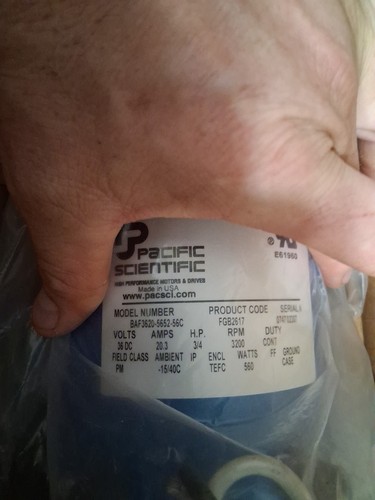 Pacific scientific motor - scientific, dc