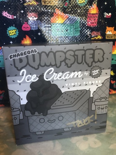 100 soft charcoal ice cream - 100%,