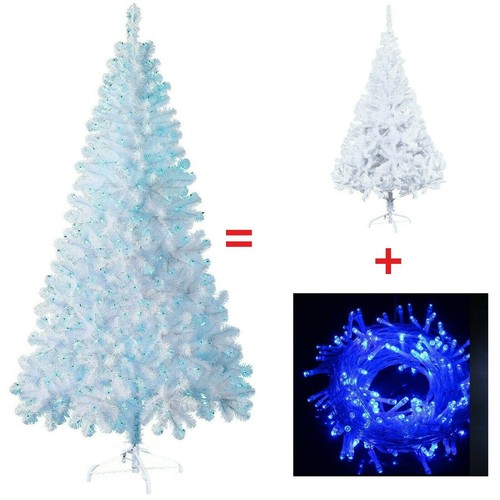White christmas tree with - white, blue
