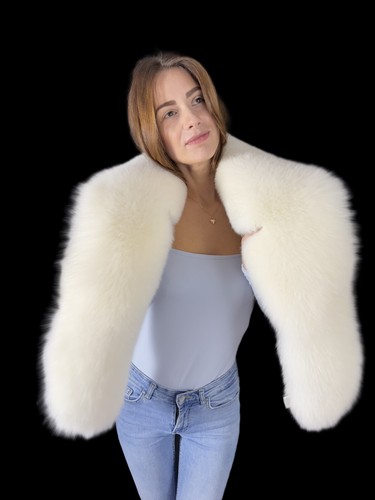 Arctic fox fur - stole, white
