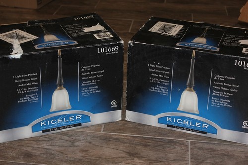 Pair kichler brushed gold - pair!,