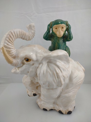 Majolic ceramic monkey hear - monkey,
