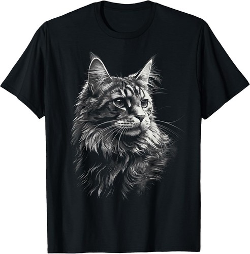 Maine coon cat - artwork, t-shirt
