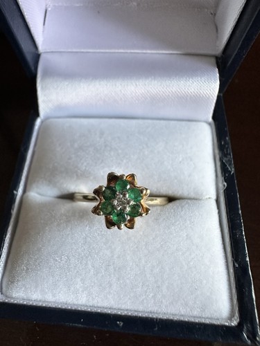 Vintage 14kt gold emerald - gold,