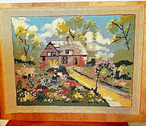 Vtg cottage the woods - cottage, by
