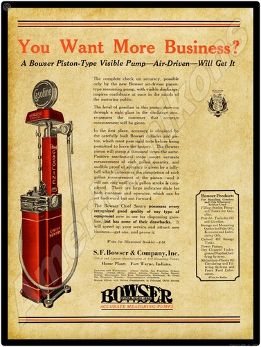 1922 bowser gas pumps - bowser, new