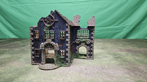 Unpainted building ruin - unpainted, 3d